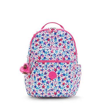 Kipling Seoul Large Printed 15" Backpack Laptoptassen Roze | BE 1665VR